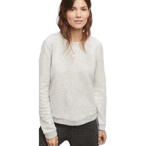 Dolan Crewneck Metallic Silver Gray Sparkle Lightweight Sweatshirt